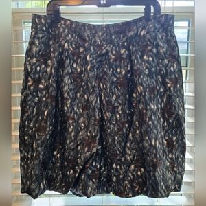 Banana Republic 100% Silk Abstract Print Bubble Skirt | Size 14